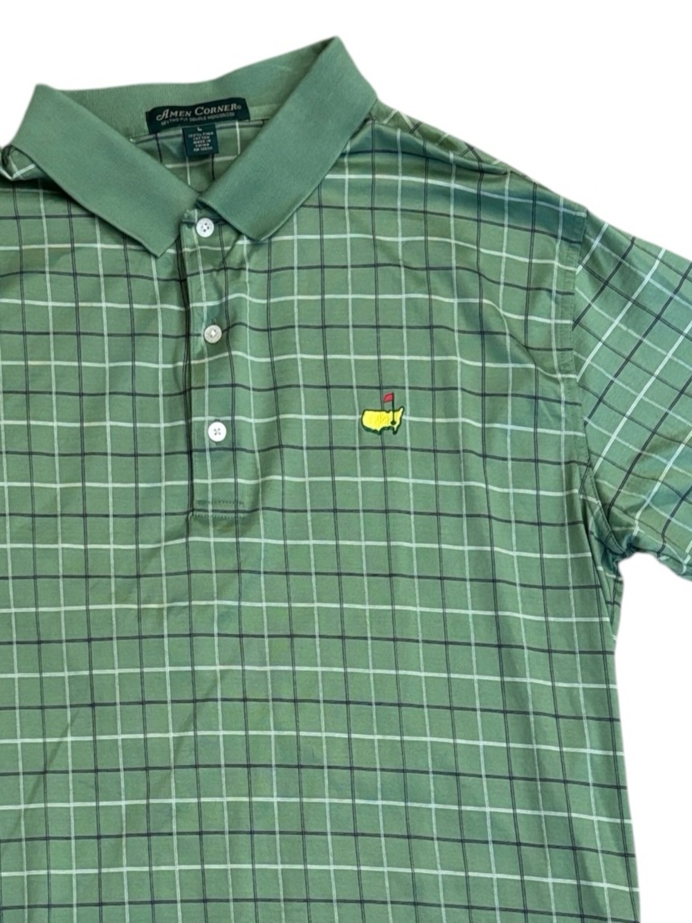 Amen Corner Masters Green Pima Cotton Polo Shirt Size L Augusta National Golf
